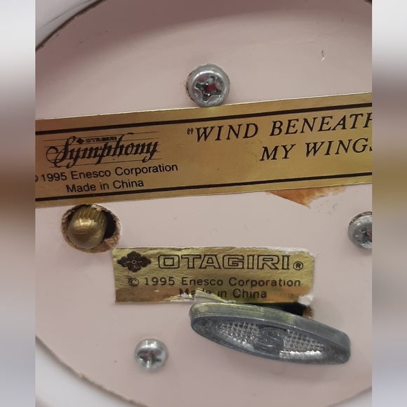 Otagiri Enesco Teapot Music Box 1995 Floral Butterfly Wind Beneath My Wings Song - Picture 7 of 7